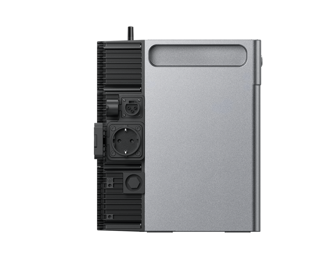 Zendure SolarFlow 2400 Pro, side view showing AC connections