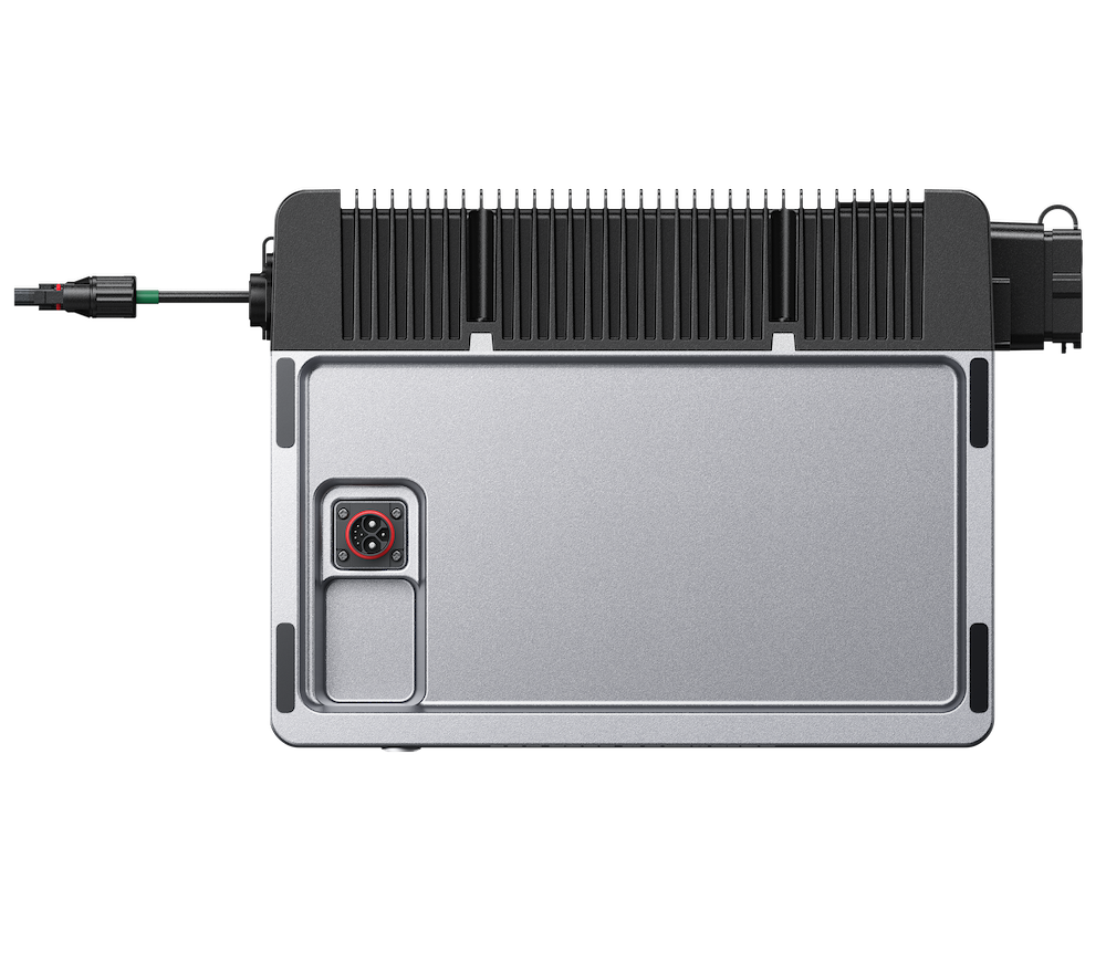 Zendure SolarFlow 2400 Pro, bottom view showing the expansion battery connection